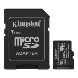 Kingston memory card 128GB microSDXC Canvas Select Plus Gen3 150MB/s A1 Card + Adapter
