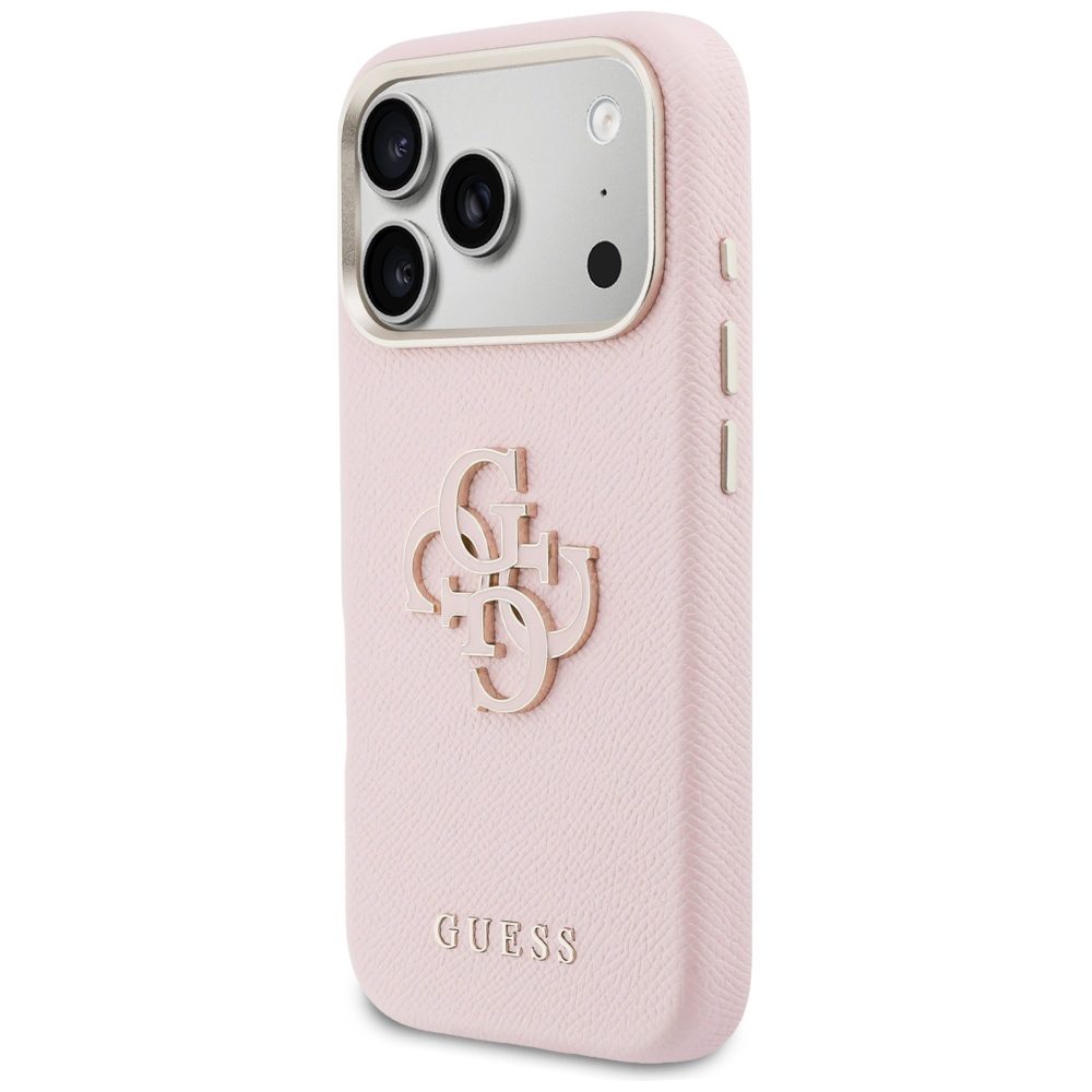 Guess HC PU FW RESIN LOGO PINK case for iPhone 17 Pro Max 6,9"