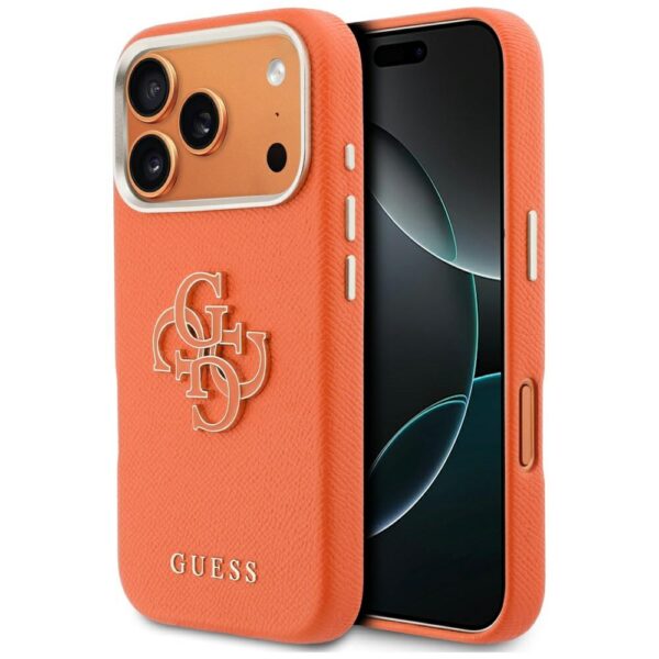 Guess HC PU FW RESIN LOGO ORANGE case for iPhone 17 Pro 6,3"