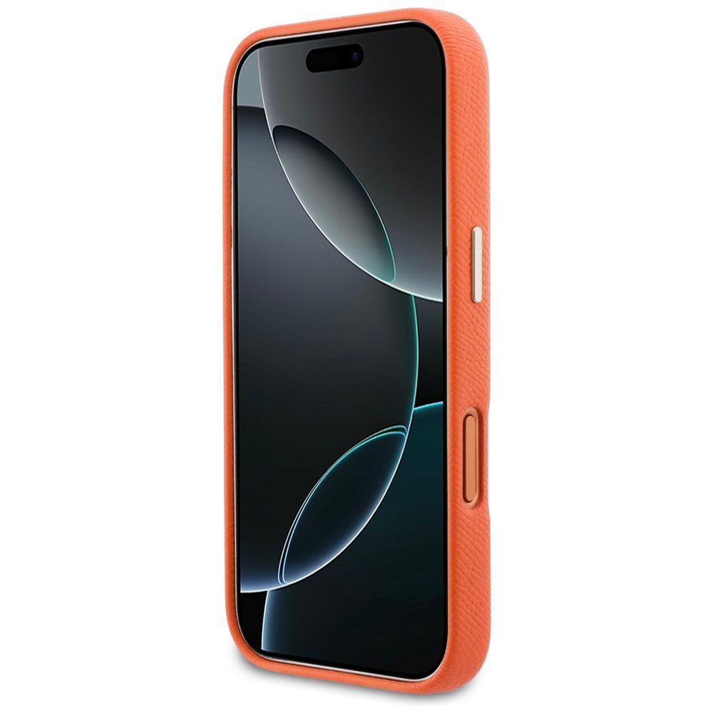 Guess HC PU FW RESIN LOGO ORANGE case for iPhone 17 Pro 6,3"