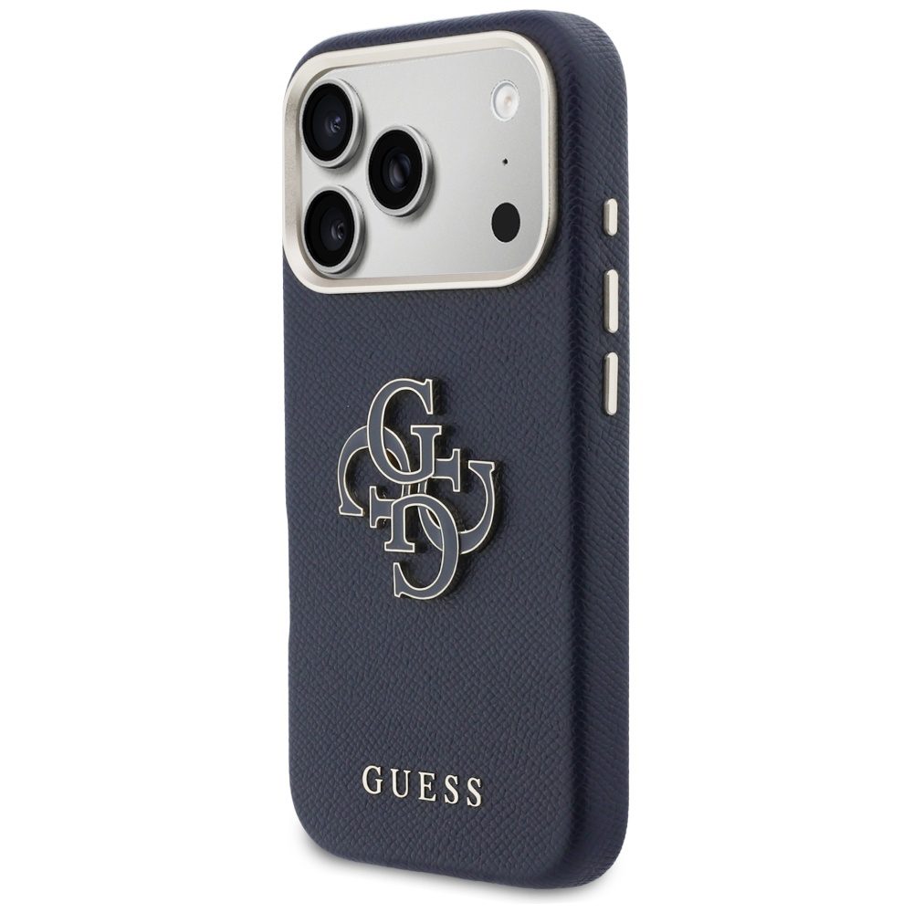Guess HC PU FW RESIN LOGO BLUE case for iPhone 17 Pro 6,3"