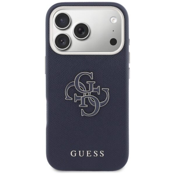 Guess HC PU FW RESIN LOGO BLUE case for iPhone 17 Pro 6,3"