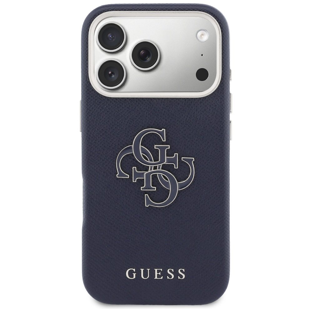 Guess HC PU FW RESIN LOGO BLUE case for iPhone 17 Pro 6,3"