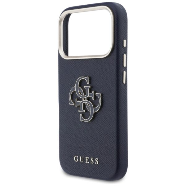 Guess HC PU FW RESIN LOGO BLUE case for iPhone 17 Pro 6,3"