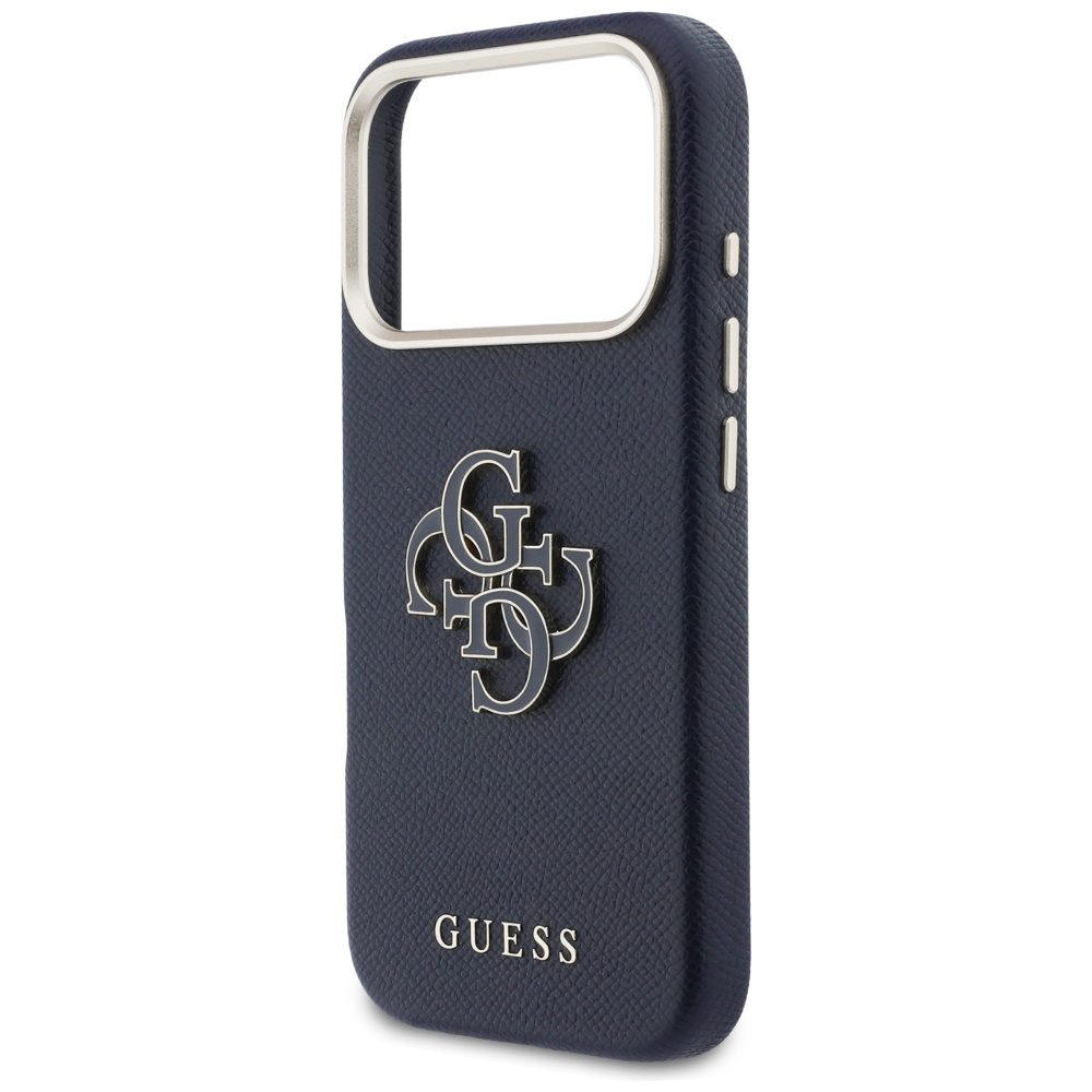 Guess HC PU FW RESIN LOGO BLUE case for iPhone 17 Pro 6,3"