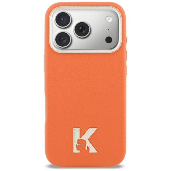 Karl Lagerfeld case for iPhone 17 Pro 6,3" HC MAGSAFE PU FW W/ KHEAD LOGO ORANGE