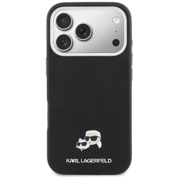 Karl Lagerfeld case for iPhone 17 Pro  6,3" HC MAGSAFE PU FW W/ K&C HEAD PIN BLACK