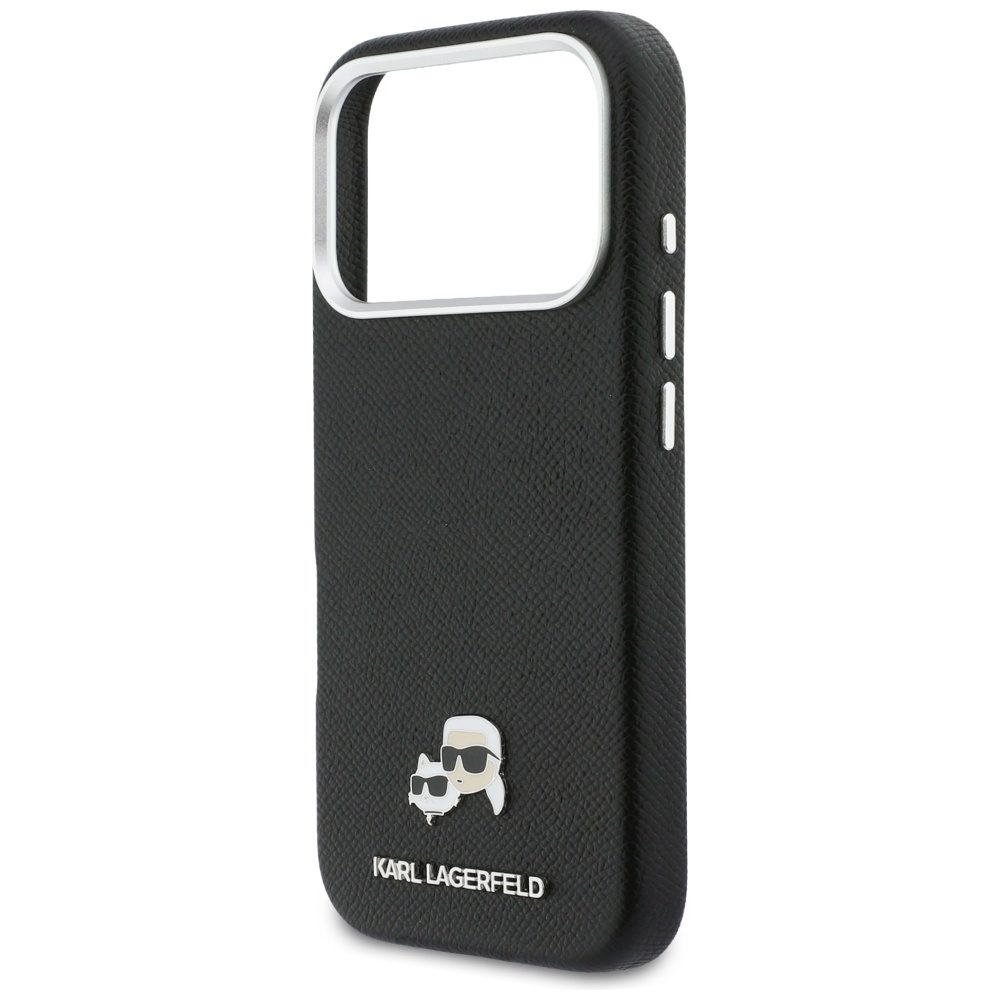 Karl Lagerfeld case for iPhone 17 Pro  6,3" HC MAGSAFE PU FW W/ K&C HEAD PIN BLACK