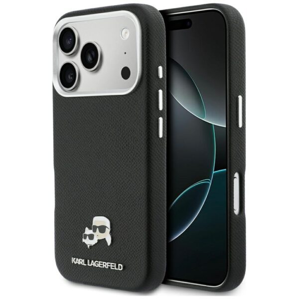 Karl Lagerfeld case for iPhone 17 Pro Max 6,9" HC MAGSAFE PU FW W/ K&C HEAD PIN BLACK