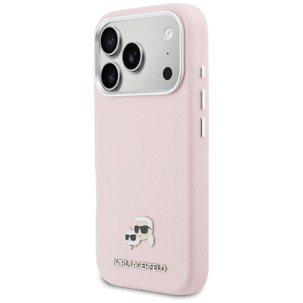 Karl Lagerfeld case for iPhone 17 Pro 6,3" HC MAGSAFE PU FW W/ K&C HEAD PIN PINK