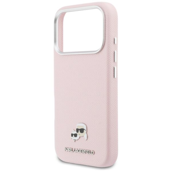 Karl Lagerfeld case for iPhone 17 Pro 6,3" HC MAGSAFE PU FW W/ K&C HEAD PIN PINK