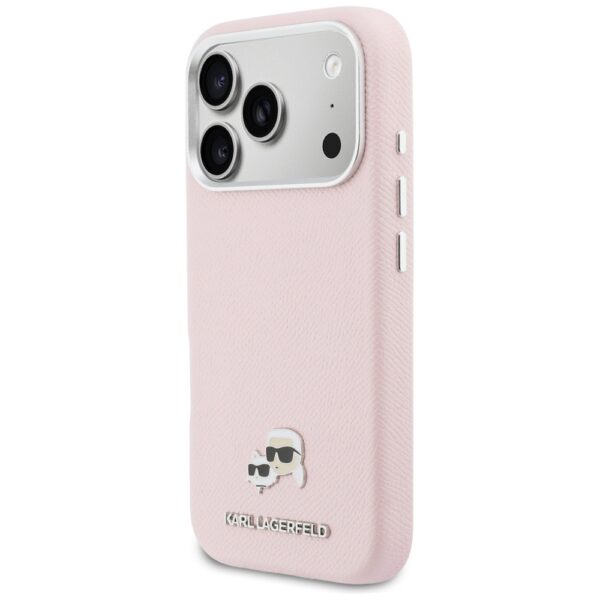 Karl Lagerfeld case for iPhone 17 Pro Max 6,9" HC MAGSAFE PU FW W/ K&C HEAD PIN PINK