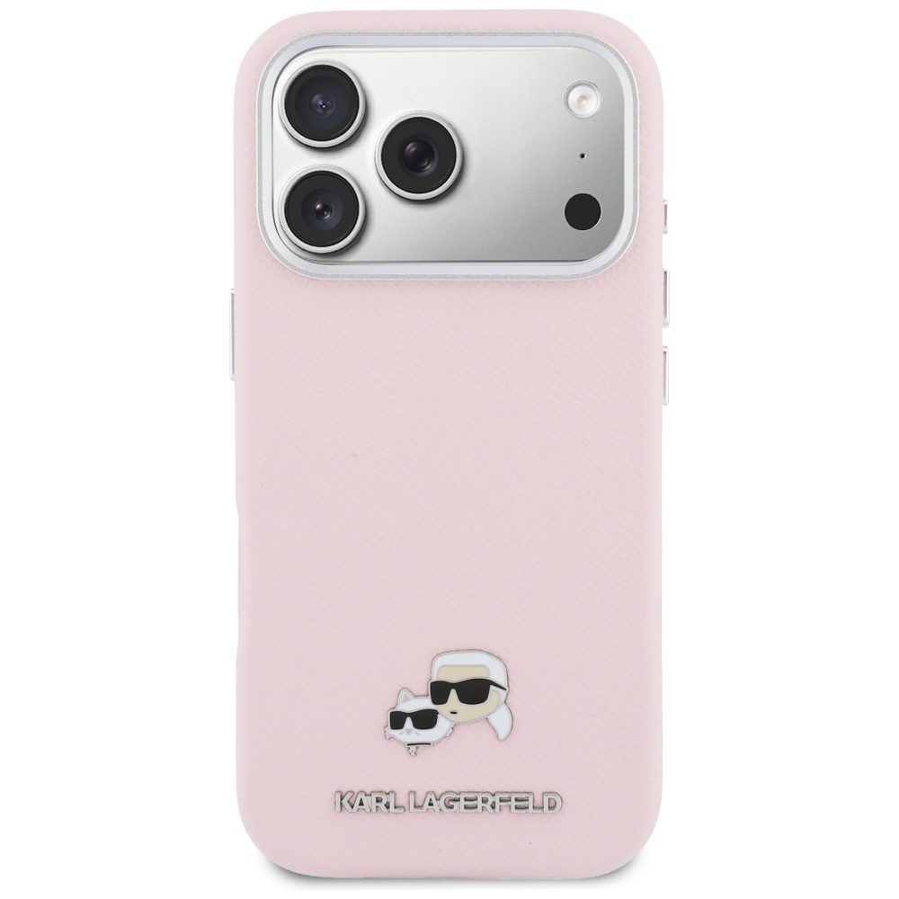 Karl Lagerfeld case for iPhone 17 Pro Max 6,9" HC MAGSAFE PU FW W/ K&C HEAD PIN PINK