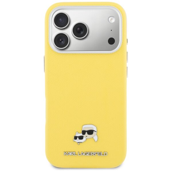 Karl Lagerfeld case for iPhone 17 Pro Max 6,9" HC MAGSAFE PU FW W/ K&C HEAD PIN YELLOW