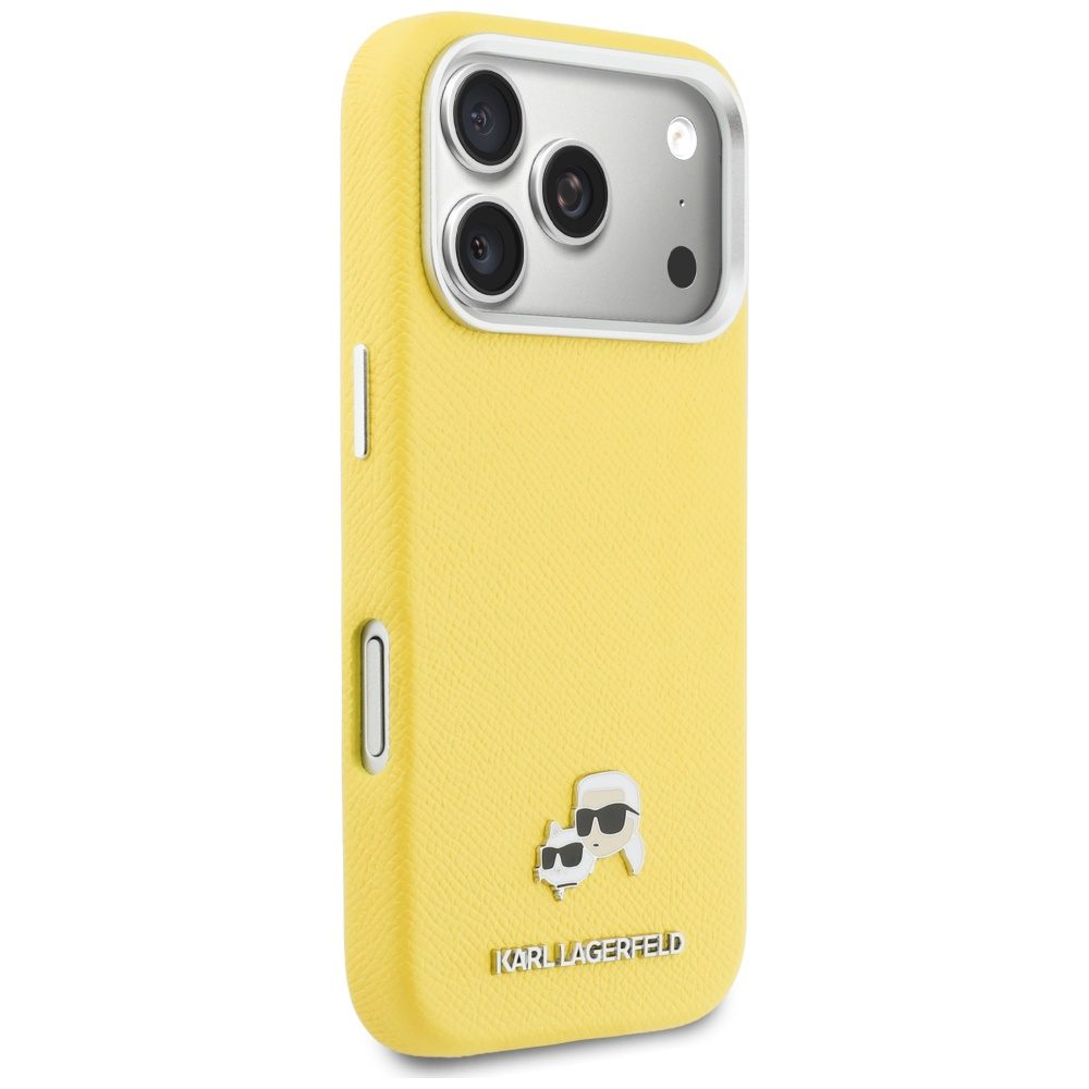 Karl Lagerfeld case for iPhone 17 Pro Max 6,9" HC MAGSAFE PU FW W/ K&C HEAD PIN YELLOW