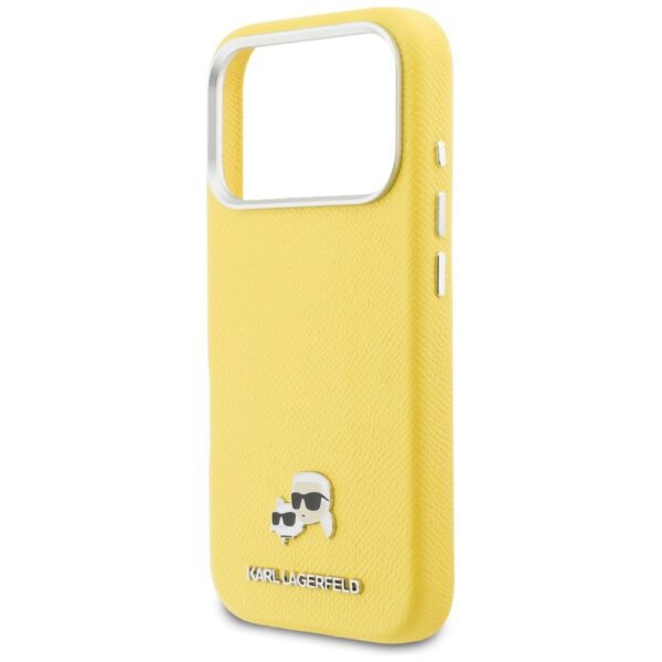 Karl Lagerfeld case for iPhone 17 Pro Max 6,9" HC MAGSAFE PU FW W/ K&C HEAD PIN YELLOW