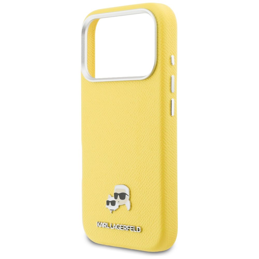 Karl Lagerfeld case for iPhone 17 Pro Max 6,9" HC MAGSAFE PU FW W/ K&C HEAD PIN YELLOW