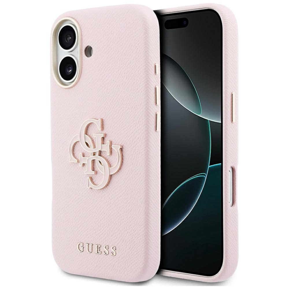 Guess HC PU FW RESIN LOGO PINK case for iPhone 17 Pro 6,3"