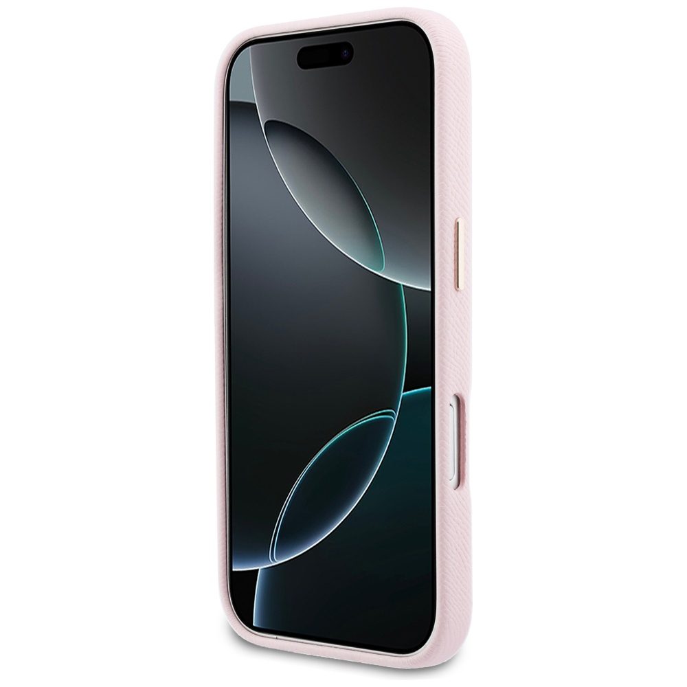 Guess HC PU FW RESIN LOGO PINK case for iPhone 17 Pro 6,3"