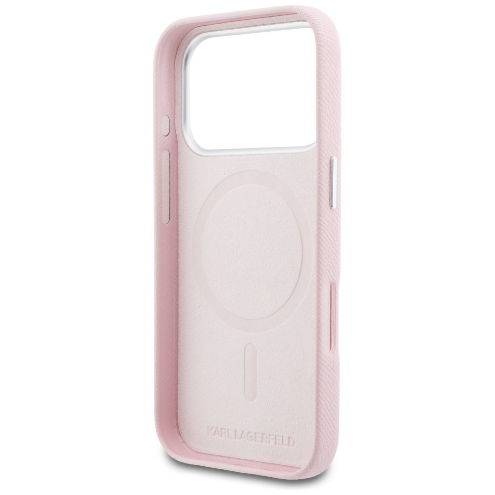 Karl Lagerfeld case for iPhone 17 Pro Max 6,9" HC MAGSAFE PU FW W/ KHEAD LOGO PINK