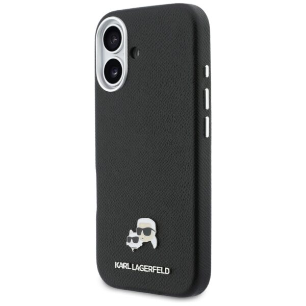 Karl Lagerfeld case for iPhone 17 6,3" HC MAGSAFE PU FW W/ K&C HEAD PIN BLACK