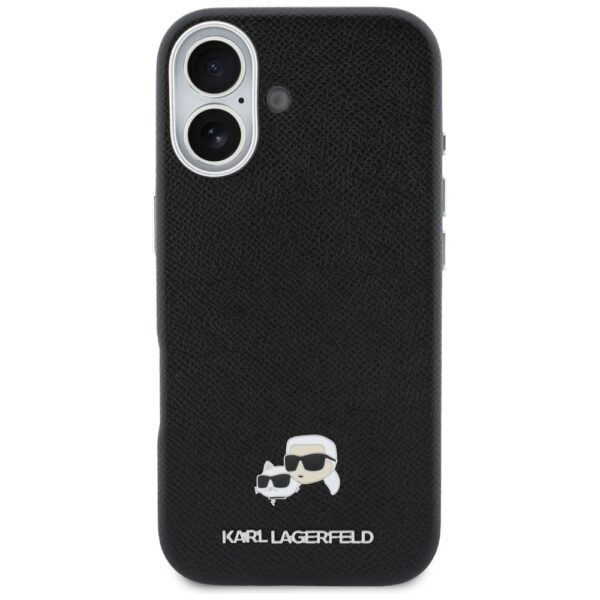 Karl Lagerfeld case for iPhone 17 6,3" HC MAGSAFE PU FW W/ K&C HEAD PIN BLACK