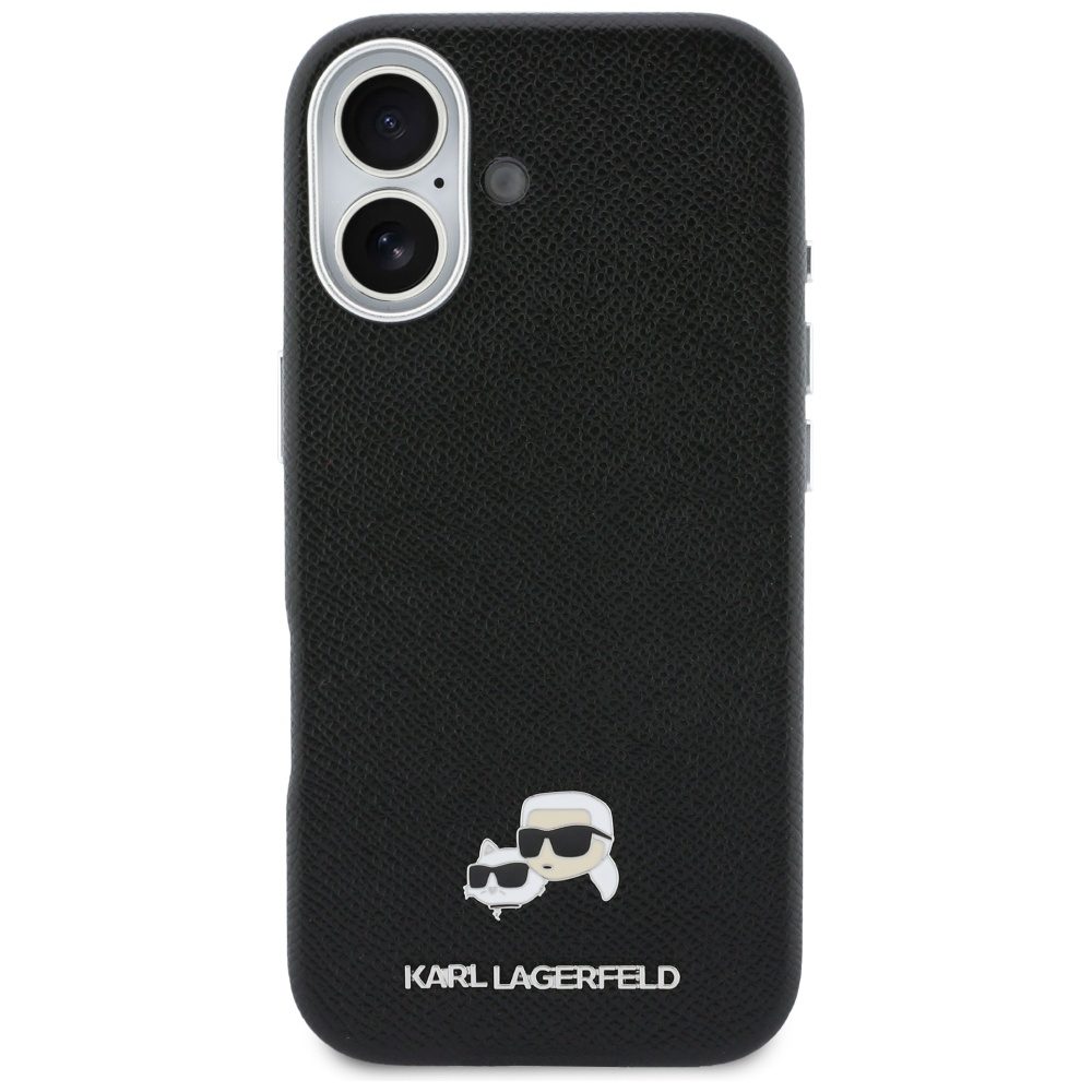 Karl Lagerfeld case for iPhone 17 6,3" HC MAGSAFE PU FW W/ K&C HEAD PIN BLACK