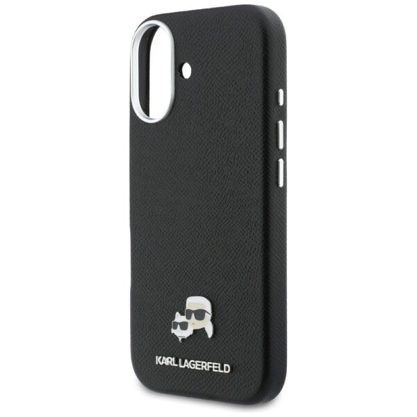 Karl Lagerfeld case for iPhone 17 6,3" HC MAGSAFE PU FW W/ K&C HEAD PIN BLACK