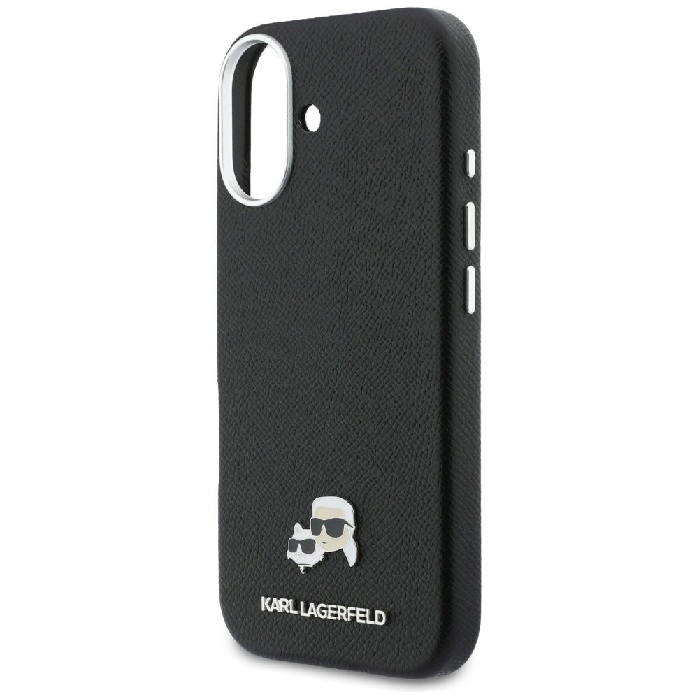 Karl Lagerfeld case for iPhone 17 6,3" HC MAGSAFE PU FW W/ K&C HEAD PIN BLACK