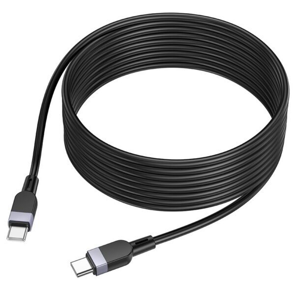 Silicone Cable USB C to USB C Hoco 3A 60W 2 m X109 black