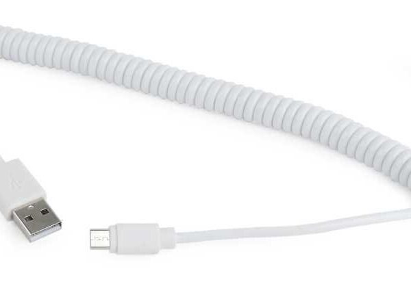 CABLEXPERT ΚΑΛΩΔΙΟ MICRO USB SPIRAL , 1.8m WHITE