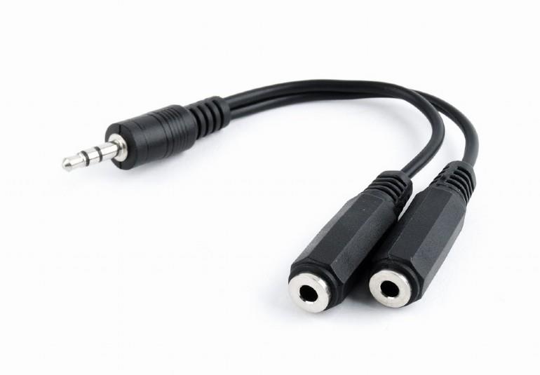 CABLEXPERT ΚΑΛΩΔΙΟ ΗΧΟΥ 3.5mm SPLITTER , 10 cm BLACK