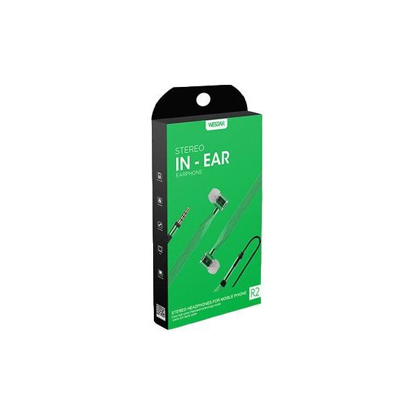 WESDAR R2 IN-EAR SHOELACE EARPHONES ΠΡΑΣΙΝΟ