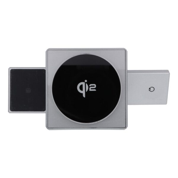 Wireless charger Forcell F-Energy 3in1 Rotation Cube Qi2 compatible with MagSafe (F-06) silver