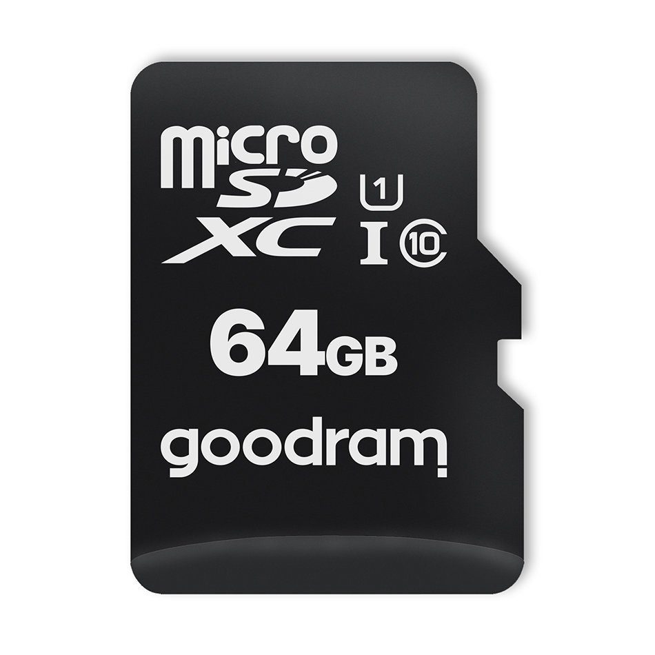 61363_3 Goodram Microcard 64 GB micro SD XC UHS-I class 10 memory card, SD adapter (M1AA-0640R12)eng
