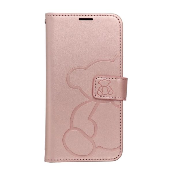 MEZZO Book case for SAMSUNG S26 Edge teddy bear rose gold