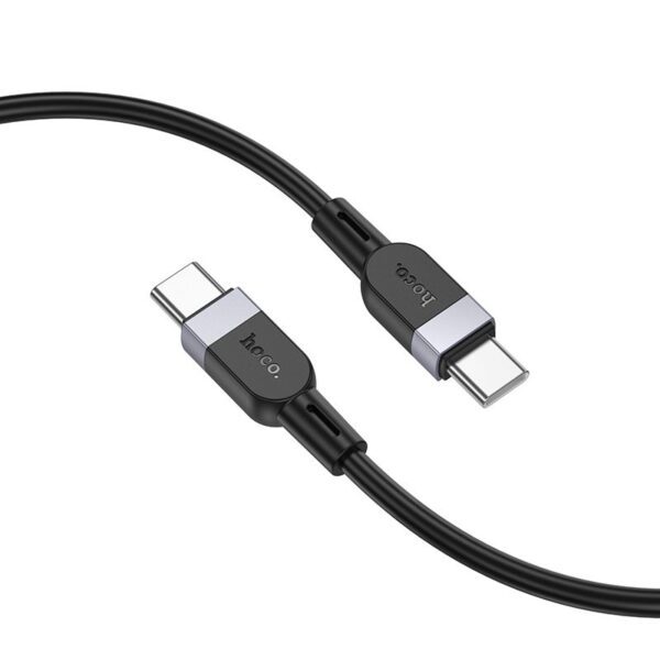 Silicone Cable USB C to USB C Hoco 3A 60W 2 m X109 black