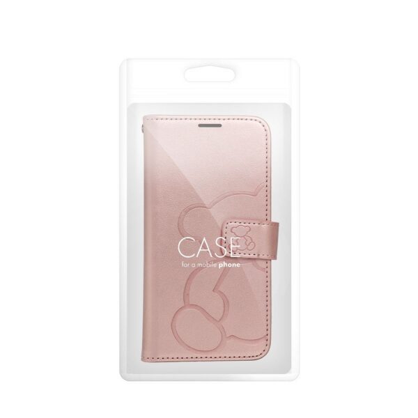 MEZZO Book case for SAMSUNG A55 5G teddy bear rose gold