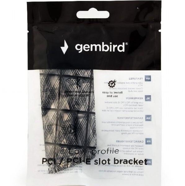7574 GEMBIRD PCI/PCI-E LOW PROFILE SLOT BRACKET, VENTILATED (3 TEMΑΧΙΑ), ΜΑΥΡΟ
