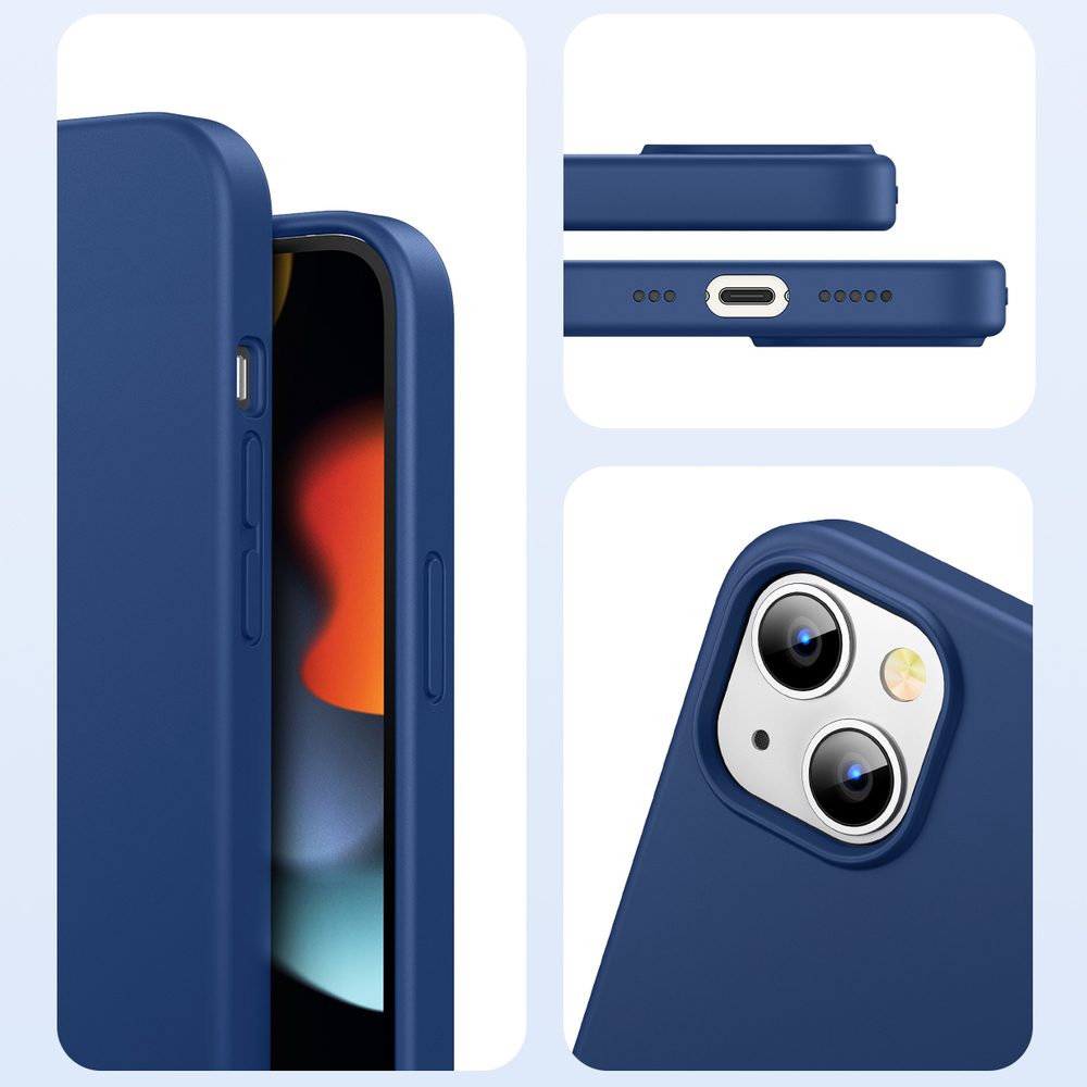 Ugreen Protective Silicone Case Rubber Flexible Silicone Cover iPhone 13 Blueeng