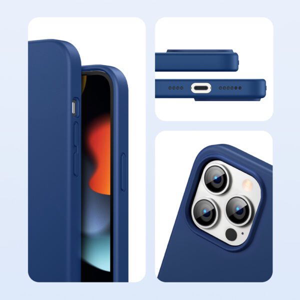 Ugreen Protective Silicone Case rubber flexible silicone case cover for iPhone 13 Pro Max blueeng