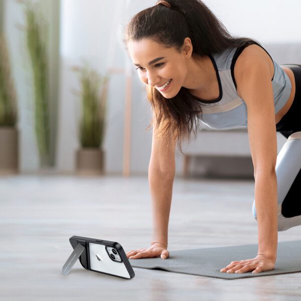 Ugreen Fusion Kickstand Case iPhone 13 Hard Cover with Gel Frame and Stand black (90152)eng