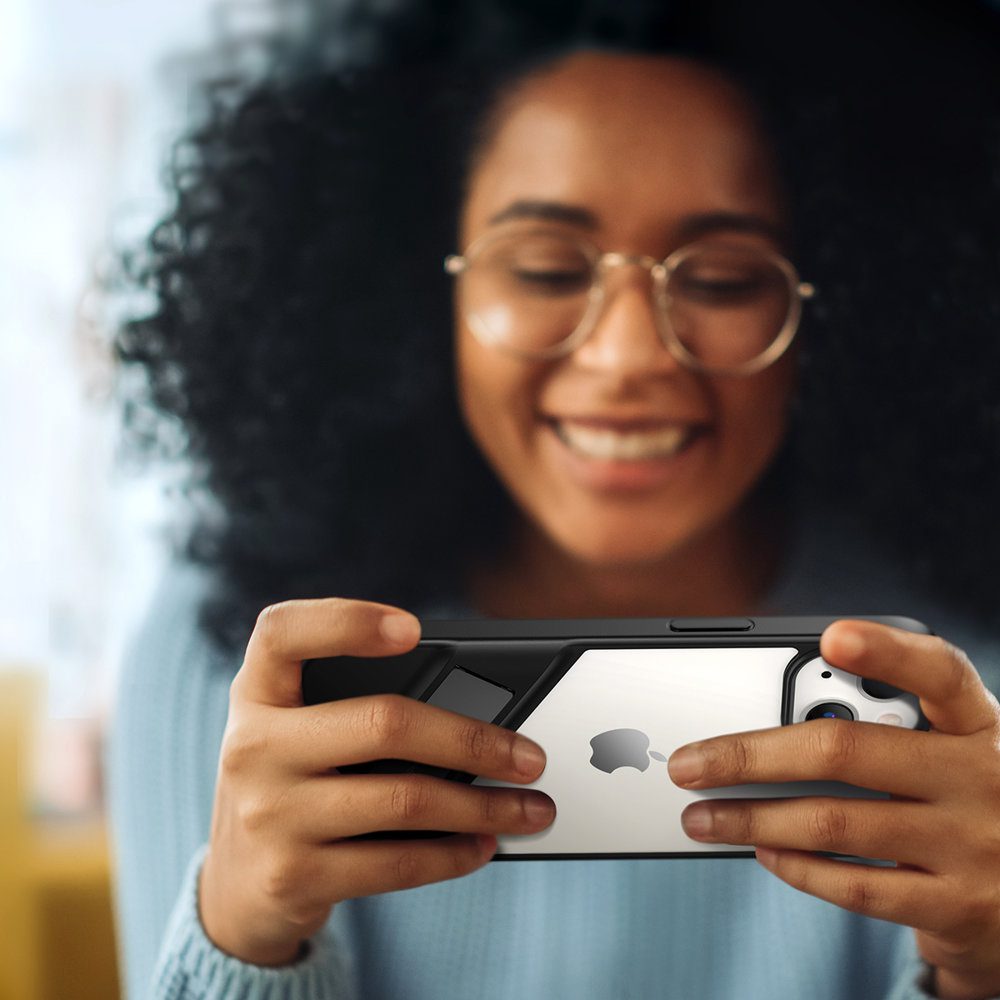 Ugreen Fusion Kickstand Case iPhone 13 Pro Hard Cover with Gel Frame and Stand black (90153)eng