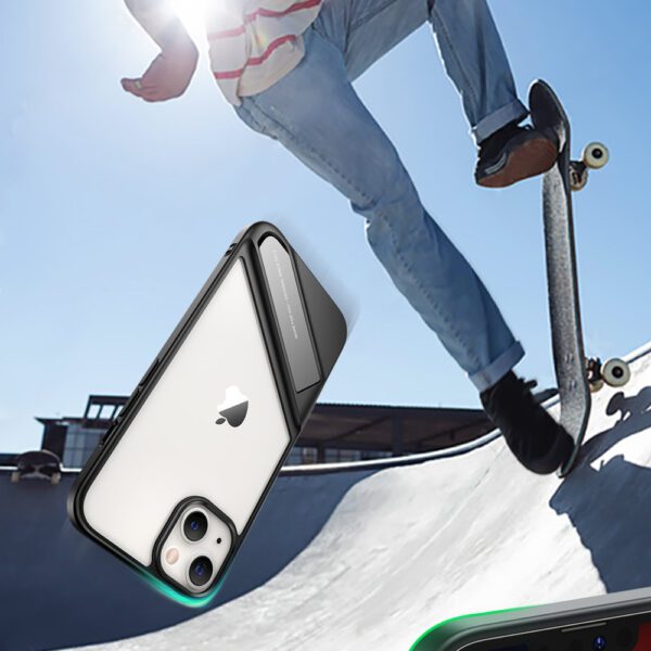 Ugreen Fusion Kickstand Case iPhone 13 Pro Hard Cover with Gel Frame and Stand black (90153)eng