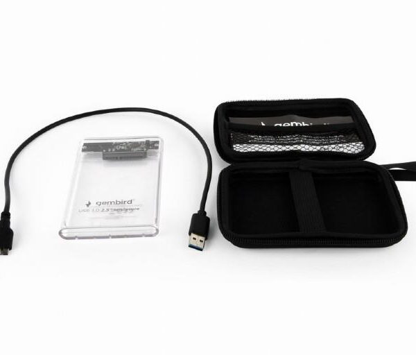 GEMBIRD ΘΗΚΗ ΓΙΑ HDD 2.5" USB 3.0 ΔΙΑΦΑΝΗ ΓΙΑ ΔΙΣΚΟ 9.5ΜΜ