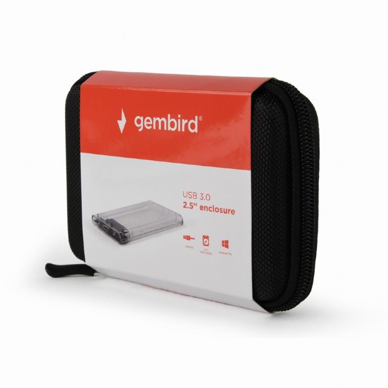 GEMBIRD ΘΗΚΗ ΓΙΑ HDD 2.5" USB 3.0 ΔΙΑΦΑΝΗ ΓΙΑ ΔΙΣΚΟ 9.5ΜΜ