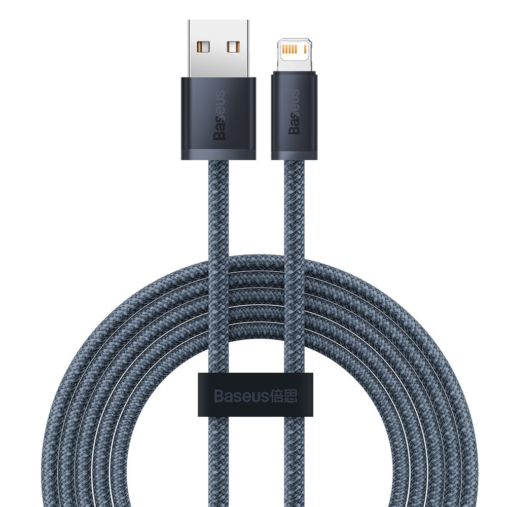 88984_1 Baseus cable for iPhone USB - Lightning 2m, 2.4A gray (CALD000516)eng