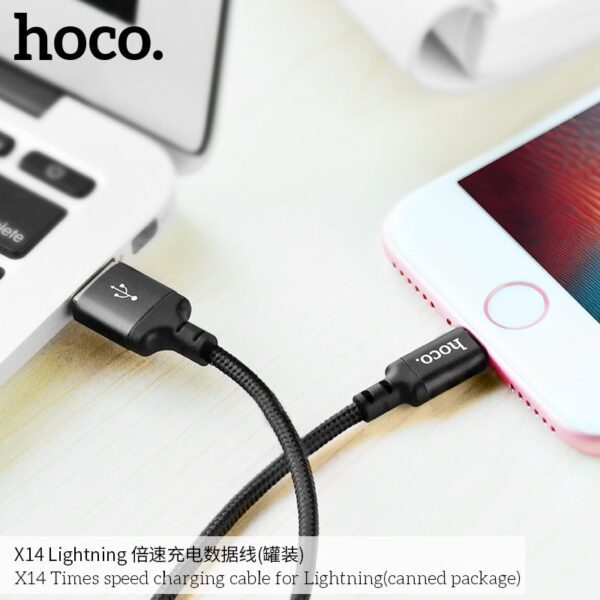 Cable USB A to Lightning Hoco 1 m X14 black