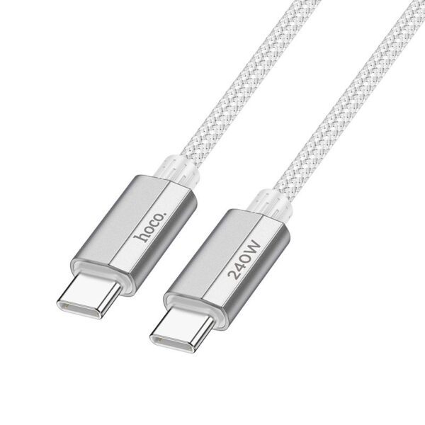 a76b4205b59cb08e0bad6e1bebc0e436 Cable USB C to USB C Hoco QC3.0 PD 5A 240W 1,8 m U134 gray