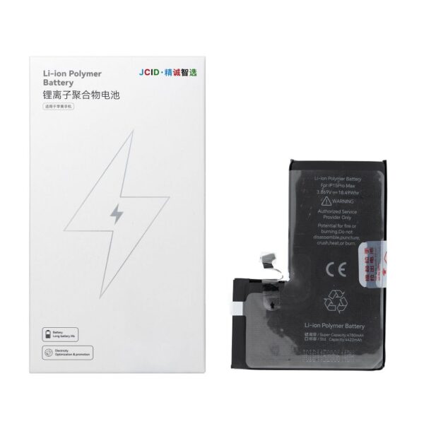 JCID Battery for iPhone 15 Pro Max 4800 mAh (high capacity)